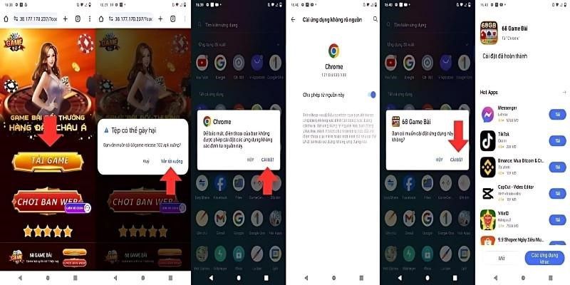 Cách tải app 68 game bài về máy Android