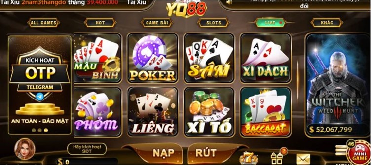 Tận hưởng nét thú vị đến từ game bài Sâm Yo88 hàng đầu