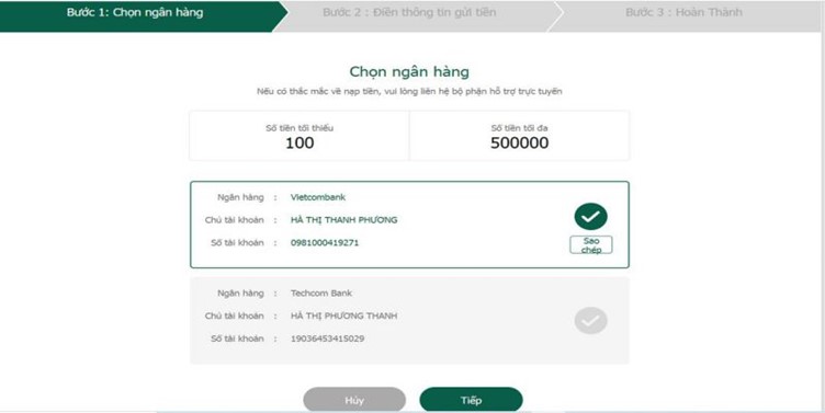 Chi tiết các bước nạp tiền Bet365