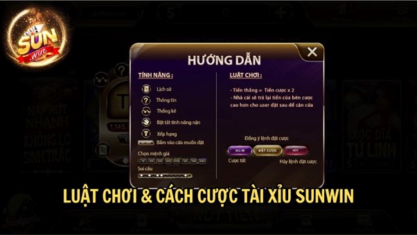 Luật chơi & cách cược Tài Xỉu Sunwin