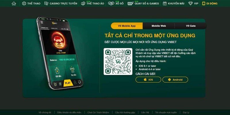 Tải app V9Bet về thiết bị đơn giản