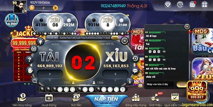 Game Tài xỉu 999Bet