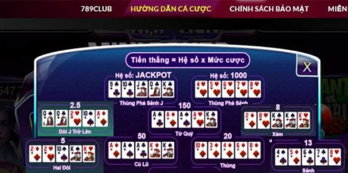 Luật chơi Poker tại đây