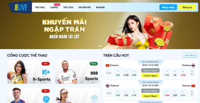 8LIVE thu hút với nhiều sảnh game hấp dẫn