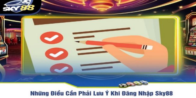 Những điểm cần lưu ý khi đăng nhập Sky88 để bảo đảm an toàn